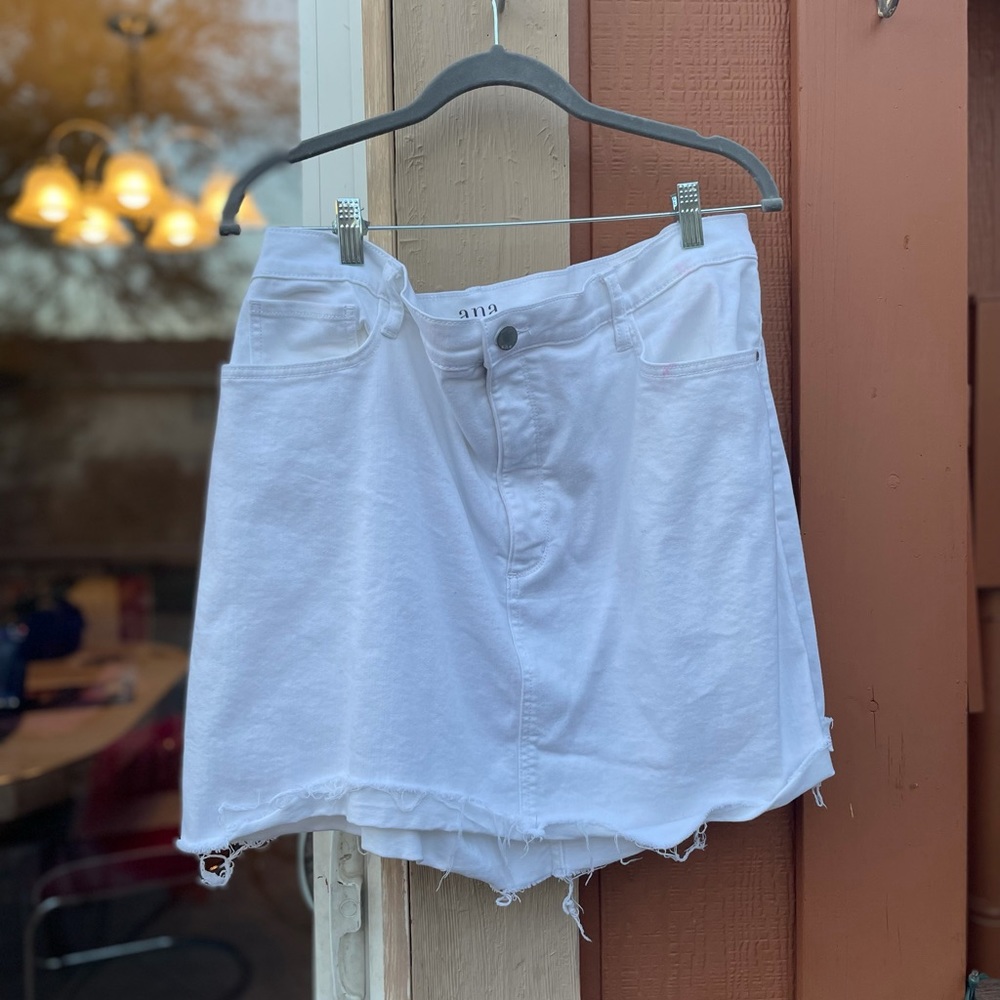 (2/$15) a.n.a white denim skirt size 20